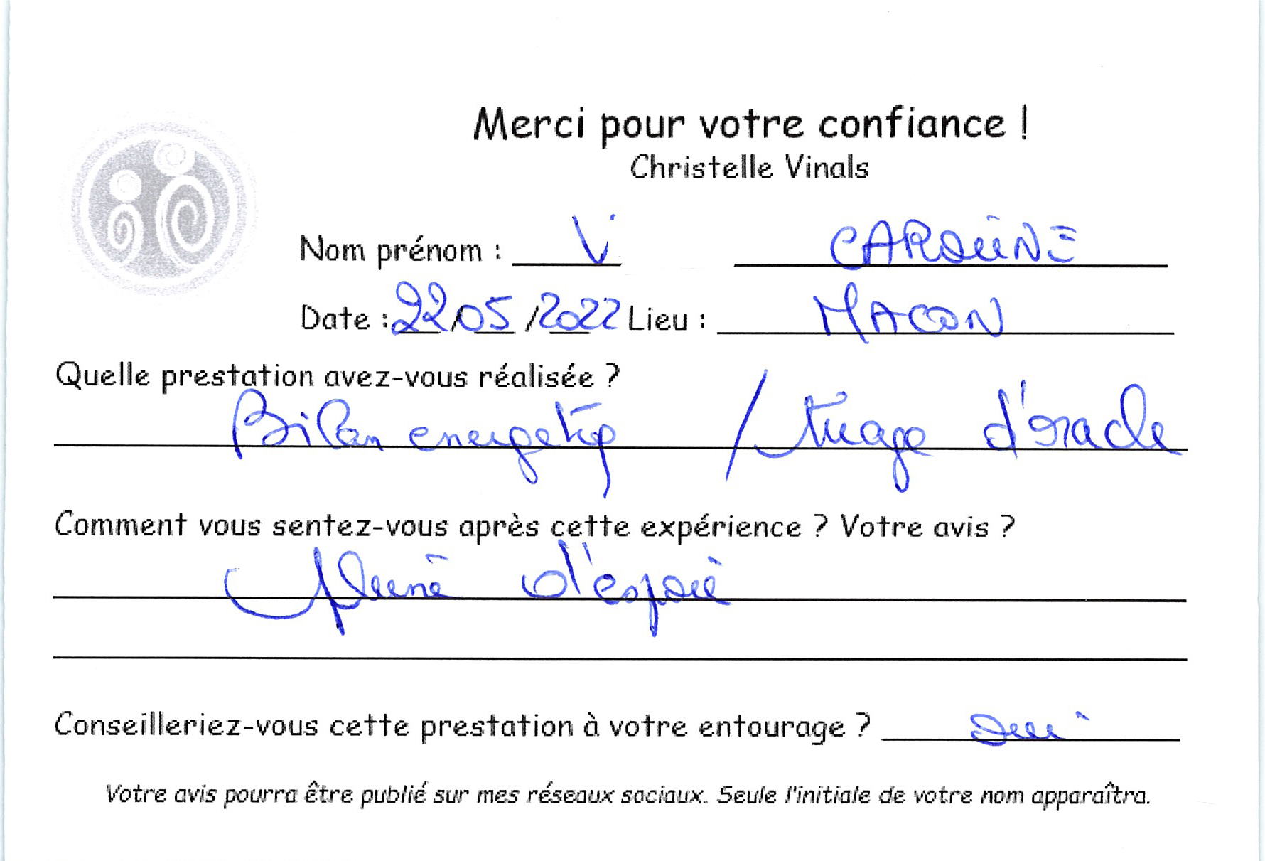 Avis Christelle Vinals