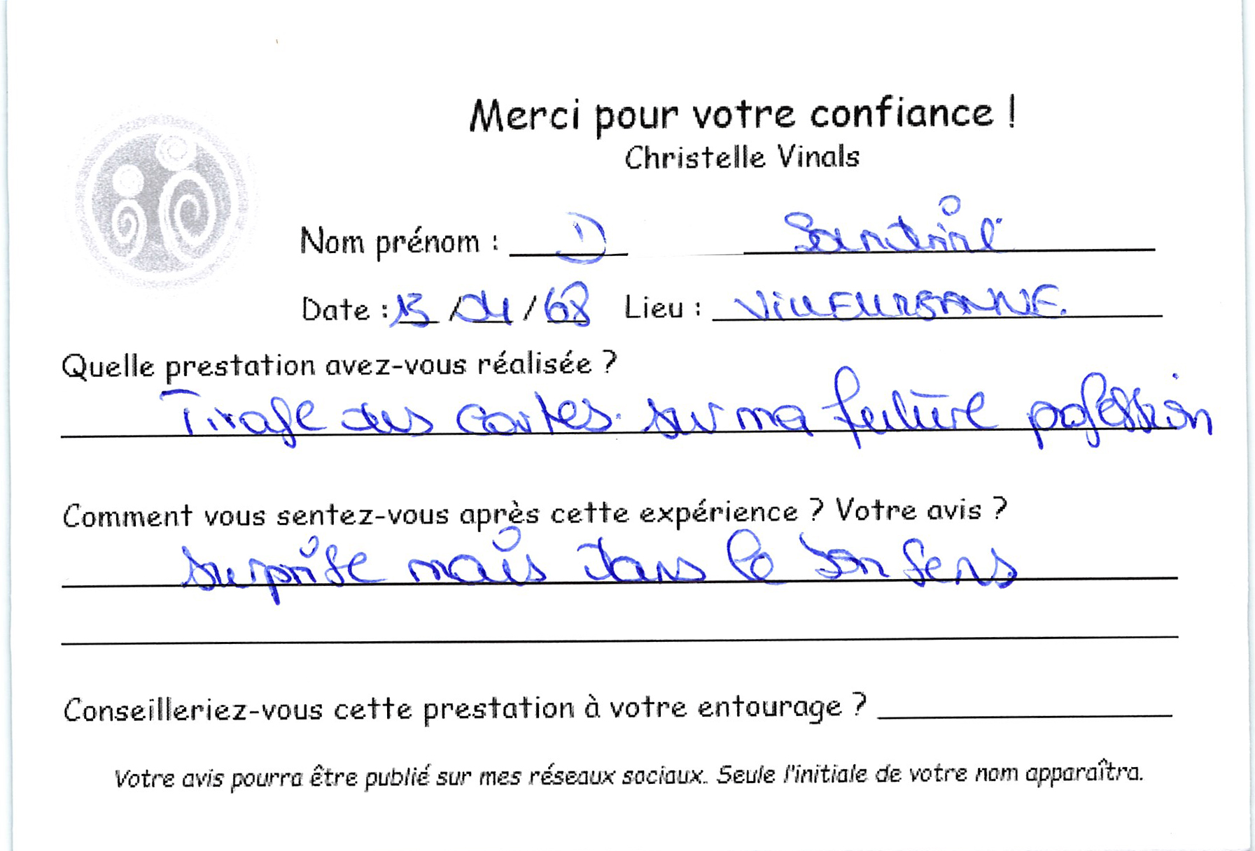 Avis Christelle Vinals