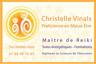 Thérapeute en soins énergétiques Maître de Reiki Christelle Vinals